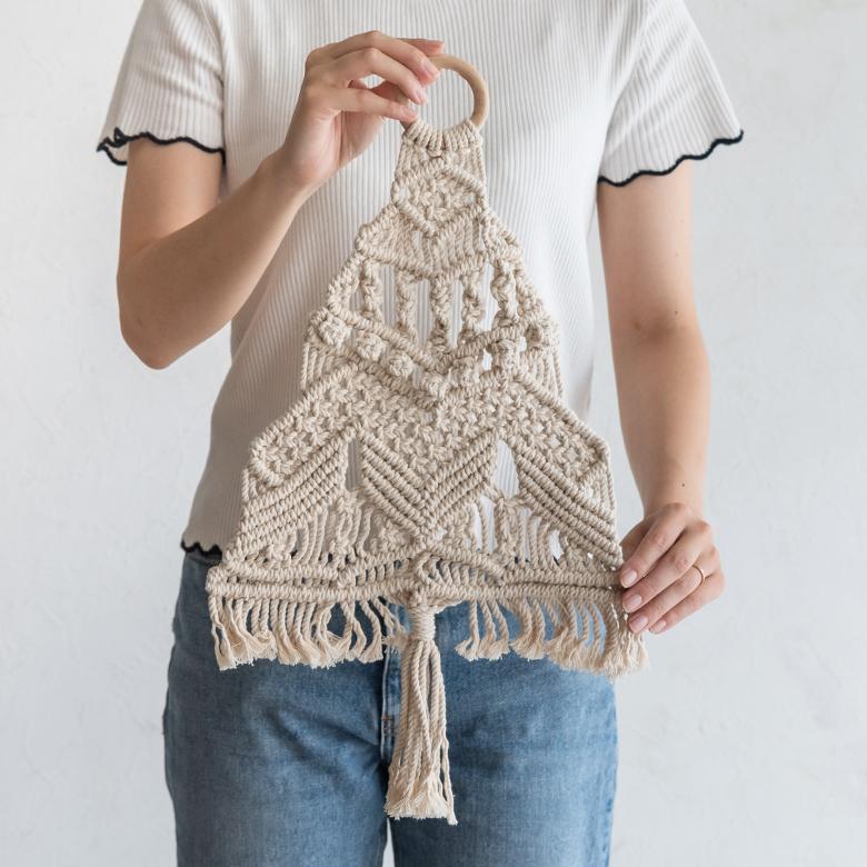 メール便対応 タペストリー マクラメ ロープ クリスマス ツリー インテリア 壁飾り ウォール デコレーション おしゃれ 北欧 リゾート ナチュラル 雑貨 34495 | ELEMENTS（インテリア） | 13