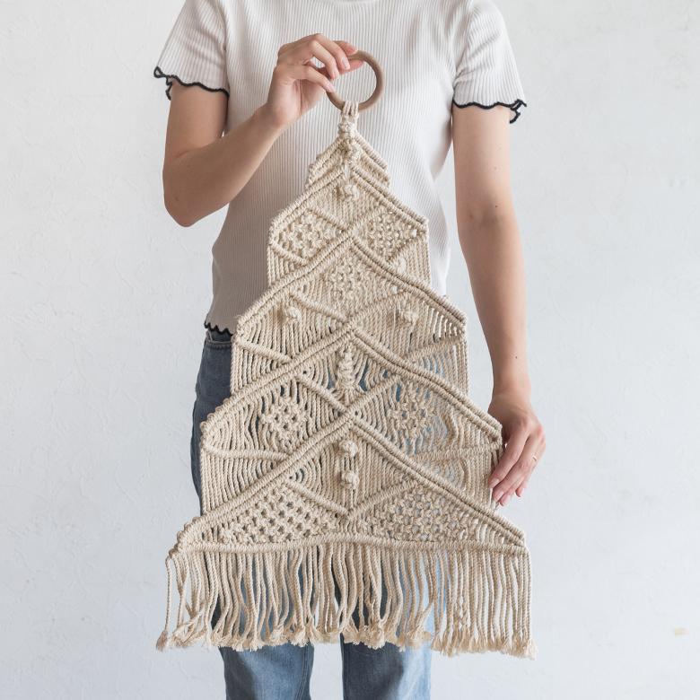 メール便対応 タペストリー マクラメ ロープ クリスマス ツリー インテリア 壁飾り ウォール デコレーション おしゃれ 北欧 リゾート ナチュラル 雑貨 34496 | ELEMENTS（インテリア） | 13