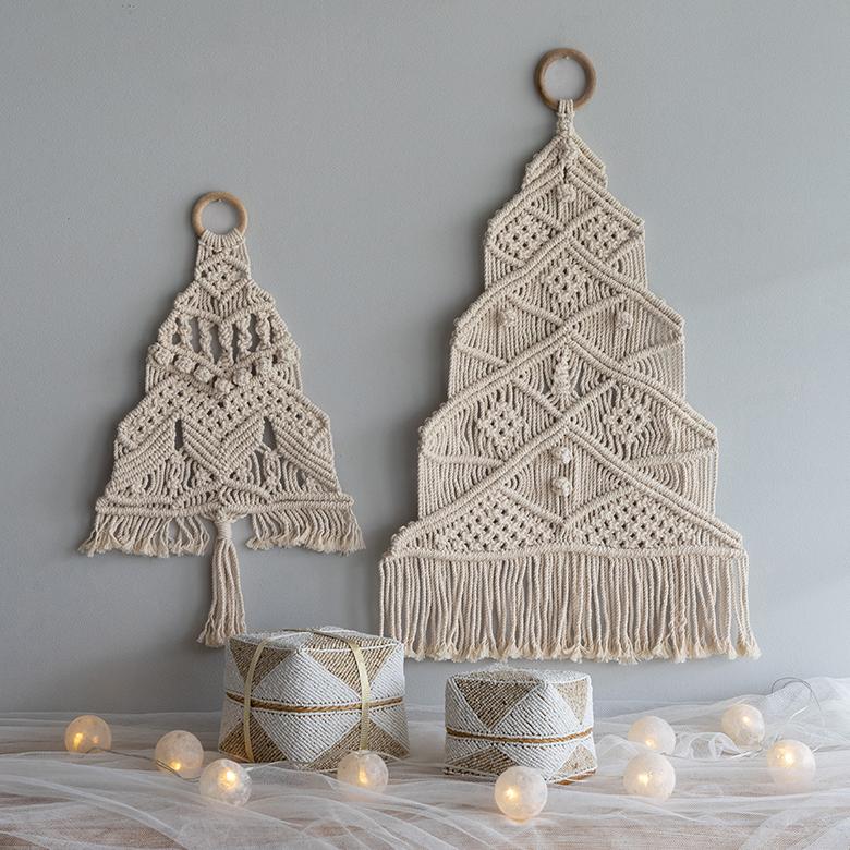 メール便対応 タペストリー マクラメ ロープ クリスマス ツリー インテリア 壁飾り ウォール デコレーション おしゃれ 北欧 リゾート ナチュラル 雑貨 34496 | ELEMENTS（インテリア） | 15