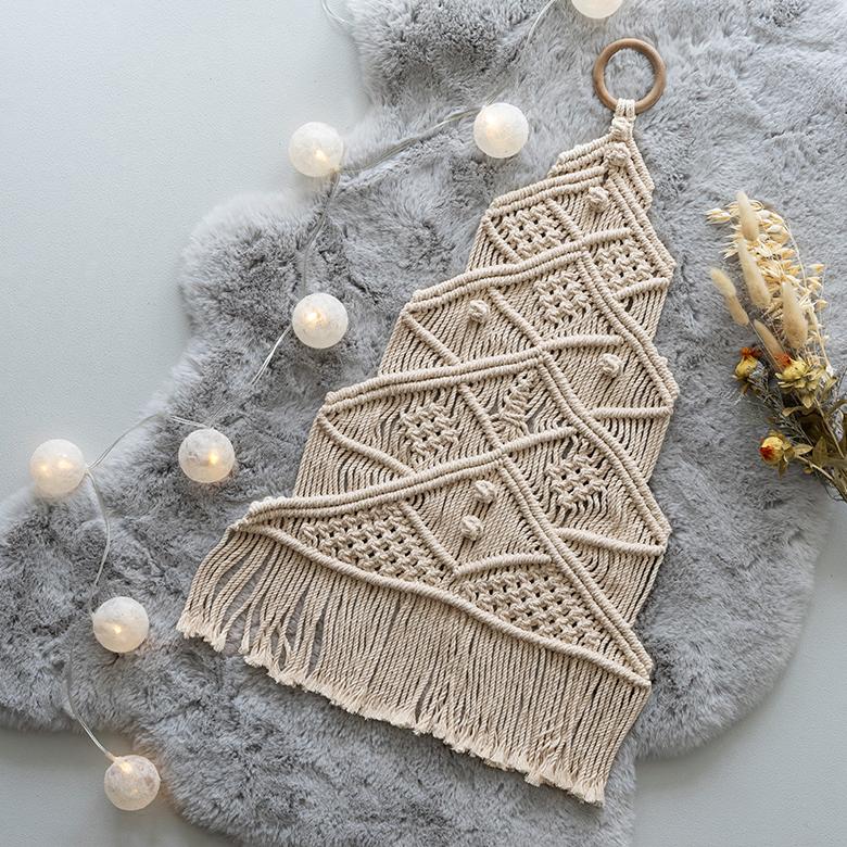 メール便対応 タペストリー マクラメ ロープ クリスマス ツリー インテリア 壁飾り ウォール デコレーション おしゃれ 北欧 リゾート ナチュラル 雑貨 34496 | ELEMENTS（インテリア） | 16