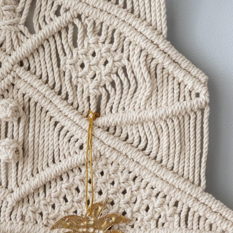 メール便対応 タペストリー マクラメ ロープ クリスマス ツリー インテリア 壁飾り ウォール デコレーション おしゃれ 北欧 リゾート ナチュラル 雑貨 34496 | ELEMENTS（インテリア） | 02