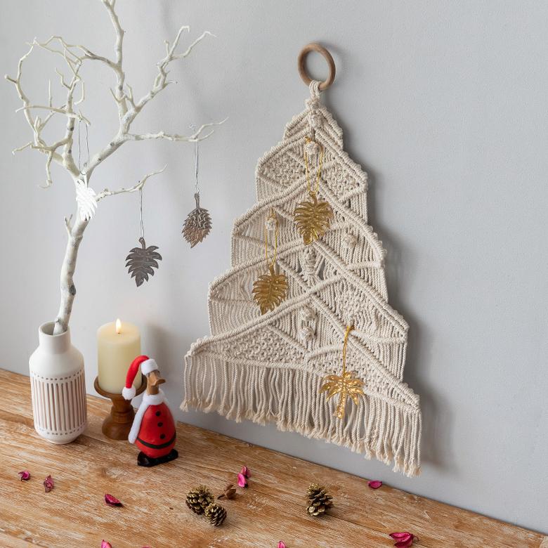 メール便対応 タペストリー マクラメ ロープ クリスマス ツリー インテリア 壁飾り ウォール デコレーション おしゃれ 北欧 リゾート ナチュラル 雑貨 34496 | ELEMENTS（インテリア） | 03
