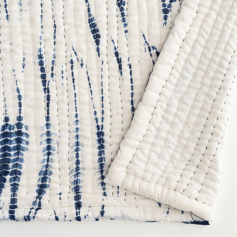 マルチカバー ソファー カバー キルト ベッド こたつ タイダイ 200×250 cm 正方形 洗える 夏 春 青 波 海 コットン 綿 ソファ おしゃれ インテリア 北欧 34501 | ELEMENTS（インテリア） | 09