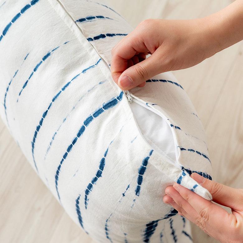 メール便対応 クッションカバー クッション カバー タイダイ 45×45 cm 正方形 洗える 夏 春 青 波 海 コットン 綿 ソファ おしゃれ インテリア 北欧 34504 | ブランド登録なし | 12