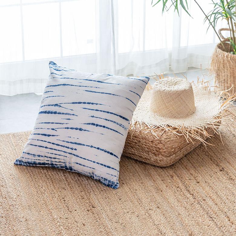 メール便対応 クッションカバー クッション カバー タイダイ 45×45 cm 正方形 洗える 夏 春 青 波 海 コットン 綿 ソファ おしゃれ インテリア 北欧 34504 | ブランド登録なし | 15