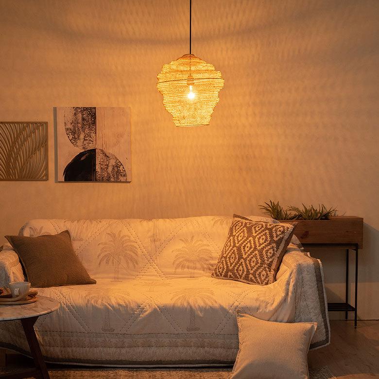 ペンダント ランプ ワイヤー メッシュ シェード 照明 ライト アイアン