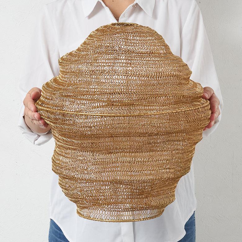 ペンダント ランプ ワイヤー メッシュ シェード 照明  ライト アイアン 1灯 口金E26 LED対応 天井 照明器具 吊り下げ おしゃれ 海外 インテリア 北欧 34505 | ELEMENTS（インテリア） | 09