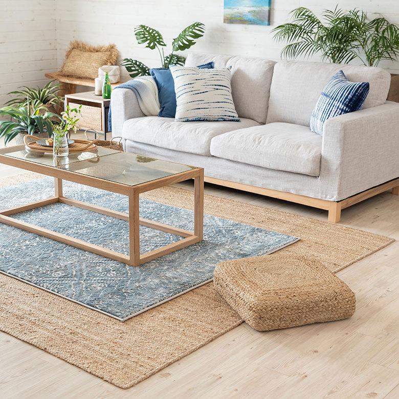 フロアクッション 座布団 ジュート 正方形 フロア フロアー  クッション スツール あぐら スクエア 四角 硬め 厚手 北欧 おしゃれ リゾート インテリア 34508 | ELEMENTS（インテリア） | 05