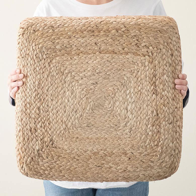 フロアクッション 座布団 ジュート 正方形 フロア フロアー  クッション スツール あぐら スクエア 四角 硬め 厚手 北欧 おしゃれ リゾート インテリア 34508 | ELEMENTS（インテリア） | 08