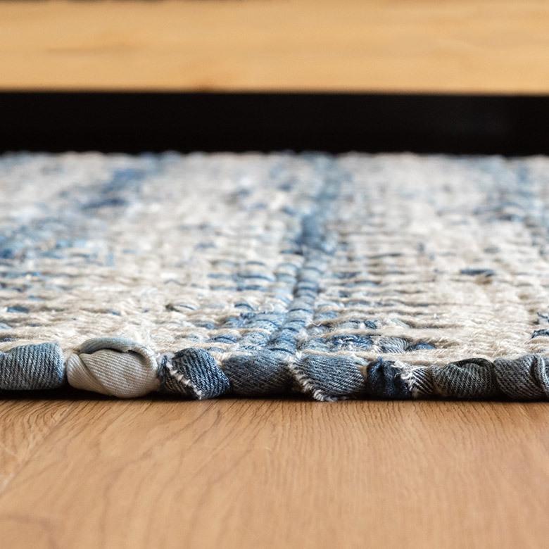 ラグ マット ラグマット インド デニム フリンジ付き 130×190cm Raha ラーハ 絨毯 じゅうたん 長方形 リビング 寝室 春 夏 秋 冬 おしゃれ 北欧 西海岸 34510 | ELEMENTS（インテリア） | 10