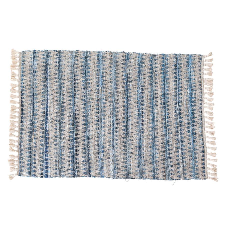 ラグ マット ラグマット インド デニム フリンジ付き 130×190cm Raha ラーハ 絨毯 じゅうたん 長方形 リビング 寝室 春 夏 秋 冬 おしゃれ 北欧 西海岸 34510 | ELEMENTS（インテリア） | 20