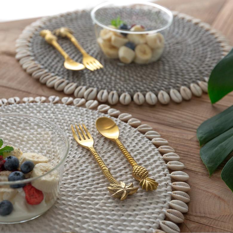 フォーク 真鍮 カトラリー パイナップル マット ゴールド アンティーク風 ケーキフォーク フルーツ デザート 南国 リゾート おしゃれ 西海岸風 雑貨 34512 | ELEMENTS（インテリア） | 13