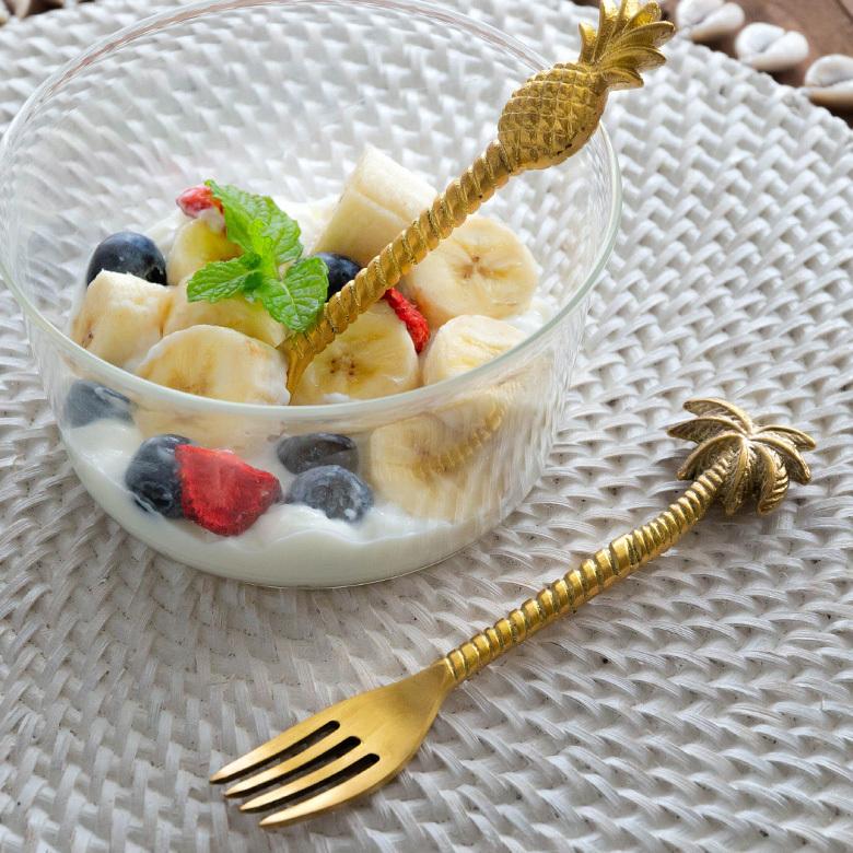 フォーク 真鍮 カトラリー パイナップル マット ゴールド アンティーク風 ケーキフォーク フルーツ デザート 南国 リゾート おしゃれ 西海岸風 雑貨 34512 | ELEMENTS（インテリア） | 18