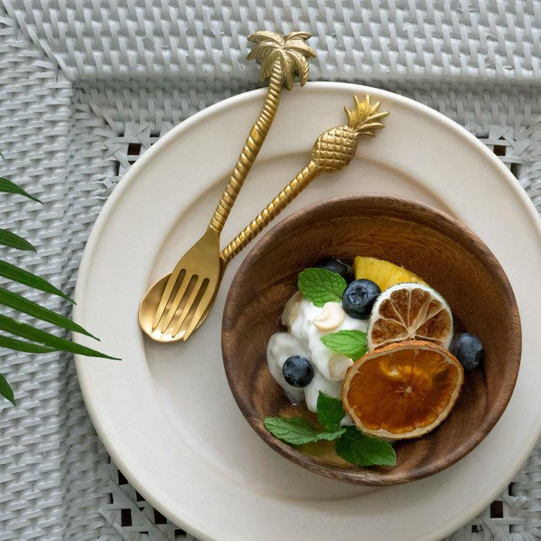 フォーク 真鍮 カトラリー パイナップル マット ゴールド アンティーク風 ケーキフォーク フルーツ デザート 南国 リゾート おしゃれ 西海岸風 雑貨 34512 | ELEMENTS（インテリア） | 06