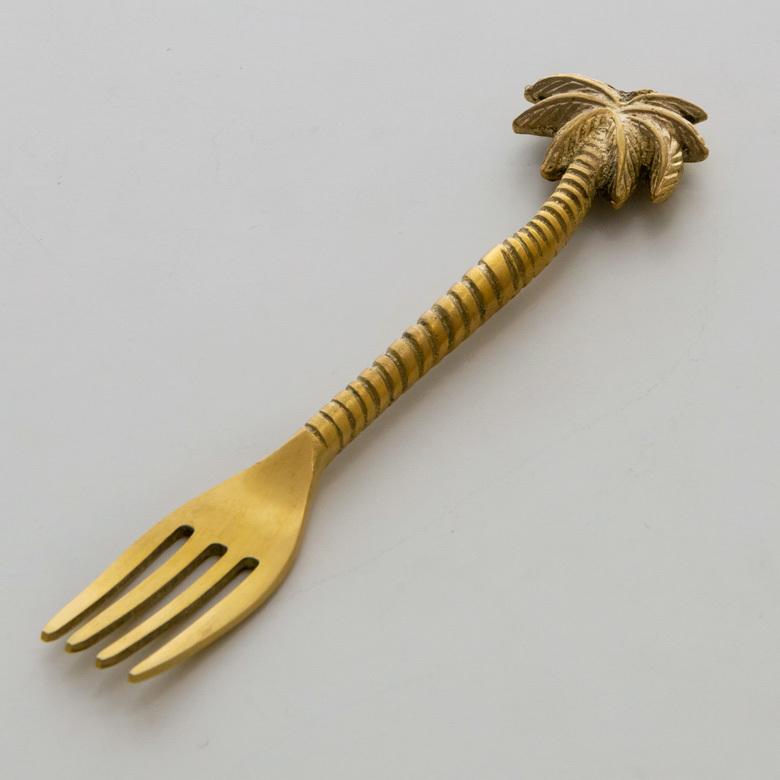 フォーク 真鍮 カトラリー パイナップル マット ゴールド アンティーク風 ケーキフォーク フルーツ デザート 南国 リゾート おしゃれ 西海岸風 雑貨 34512 | ELEMENTS（インテリア） | 08