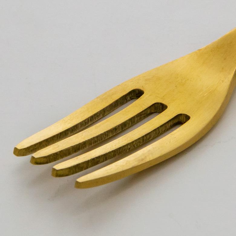 フォーク 真鍮 カトラリー パイナップル マット ゴールド アンティーク風 ケーキフォーク フルーツ デザート 南国 リゾート おしゃれ 西海岸風 雑貨 34512 | ELEMENTS（インテリア） | 09