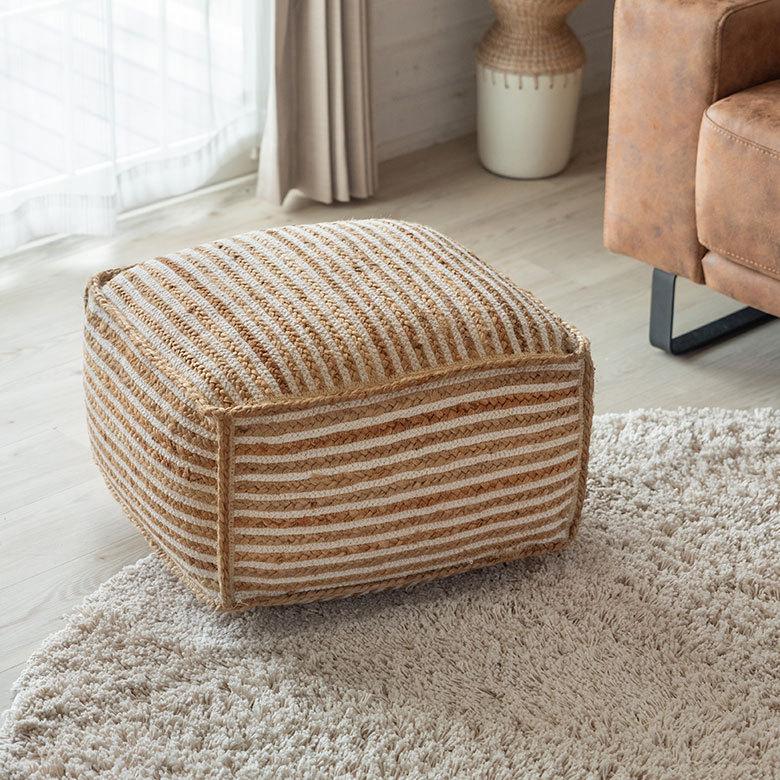 プフ スツール  オットマン プーフ フロア ジュート 椅子 いす ソファ  ソファー  フット 足置き  家具 おしゃれ モロッコ インテリア BOHO 西海岸 34515 | ELEMENTS（インテリア） | 19