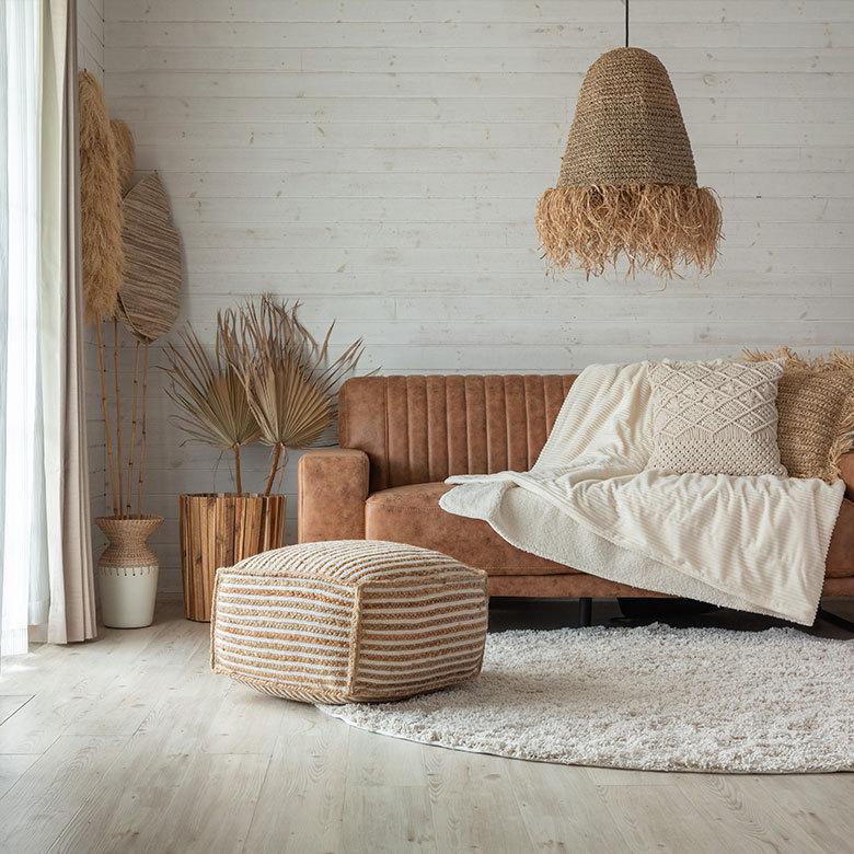 プフ スツール  オットマン プーフ フロア ジュート 椅子 いす ソファ  ソファー  フット 足置き  家具 おしゃれ モロッコ インテリア BOHO 西海岸 34515 | ELEMENTS（インテリア） | 03