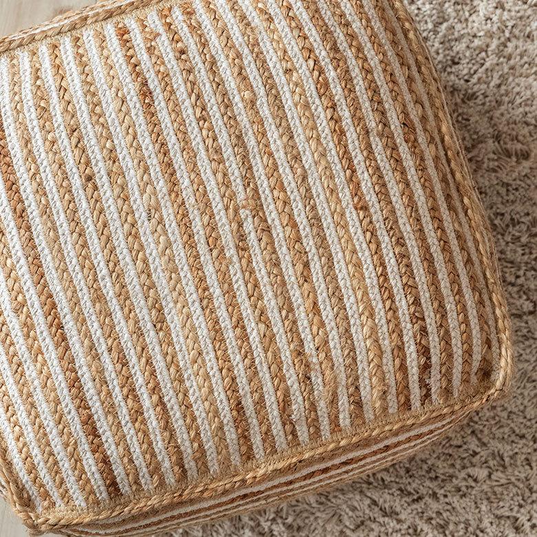 プフ スツール  オットマン プーフ フロア ジュート 椅子 いす ソファ  ソファー  フット 足置き  家具 おしゃれ モロッコ インテリア BOHO 西海岸 34515 | ELEMENTS（インテリア） | 04