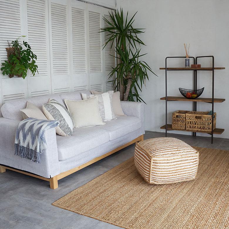 プフ スツール  オットマン プーフ フロア ジュート 椅子 いす ソファ  ソファー  フット 足置き  家具 おしゃれ モロッコ インテリア BOHO 西海岸 34515 | ELEMENTS（インテリア） | 06