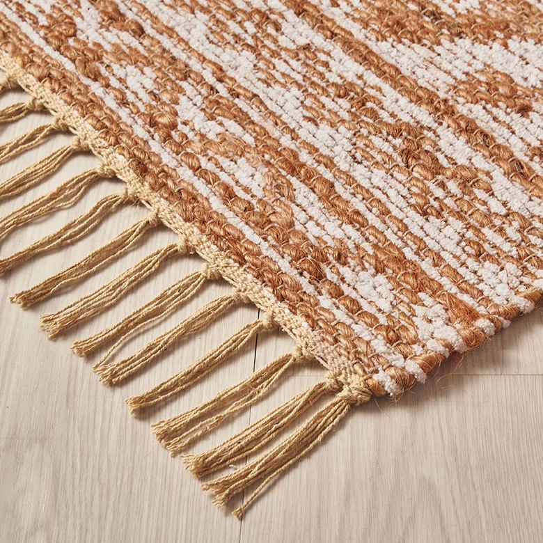 玄関 マット ジュート ラグ 麻 綿 コットン シェニール フリンジ付き インド オールシーズン リバーシブル 2way おしゃれ インテリア BOHO 北欧 西海岸 34516 | ELEMENTS（インテリア） | 18