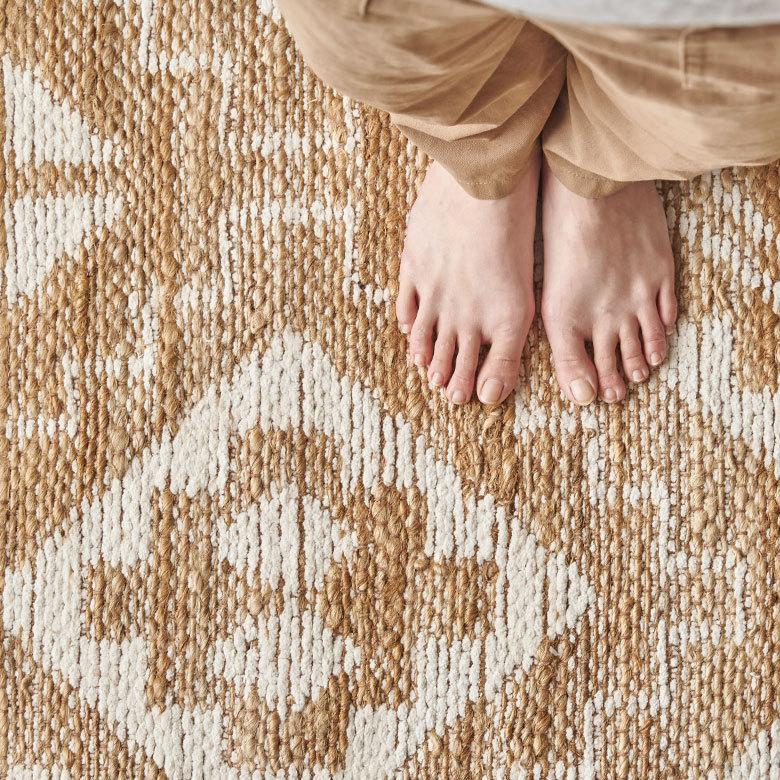 ラグ マット ジュート 麻 綿 コットン シェニール フリンジ カーペット 絨毯 室内 オールシーズン リバーシブル おしゃれ インテリア BOHO 北欧 西海岸 34517 | ELEMENTS（インテリア） | 19