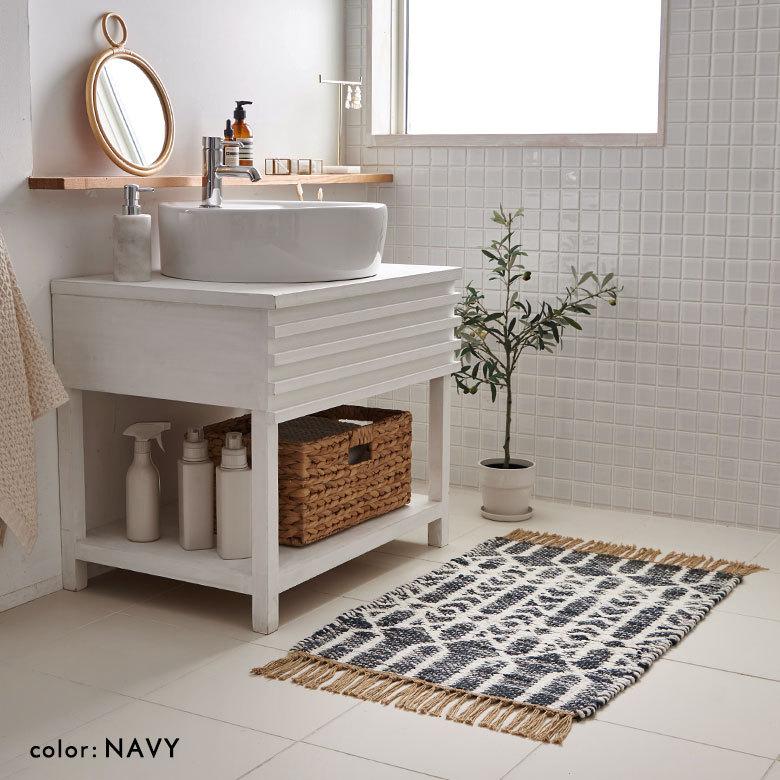 玄関 マット ジュート ラグ 麻 綿 コットン シェニール フリンジ付き インド オールシーズン リバーシブル 2way おしゃれ インテリア BOHO 北欧 西海岸 34518 | ELEMENTS（インテリア） | 15