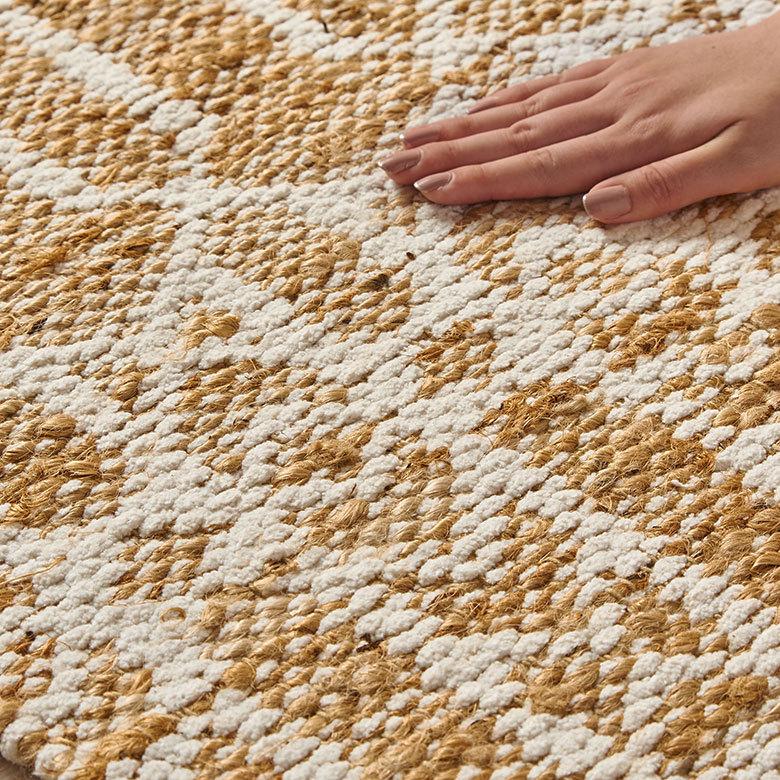 玄関 マット ジュート ラグ 麻 綿 コットン シェニール フリンジ付き インド オールシーズン リバーシブル 2way おしゃれ インテリア BOHO 北欧 西海岸 34518 | ELEMENTS（インテリア） | 10