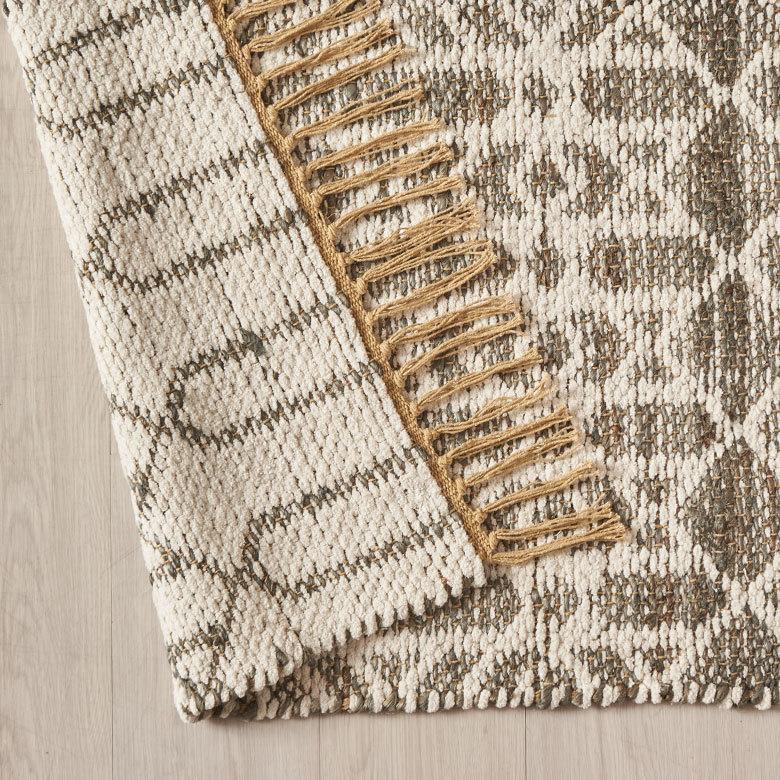 玄関 マット ジュート ラグ 麻 綿 コットン シェニール フリンジ付き インド オールシーズン リバーシブル 2way おしゃれ インテリア BOHO 北欧 西海岸 34518 | ELEMENTS（インテリア） | 12