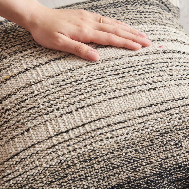 クッション カバー モノトーン ボーダー ストライプ 約 45×45cm  ソファ ベッド アウトドア リビング 寝室 ソファ 北欧 西海岸 ビーチ 韓国 ボーホー 34520 | ブランド登録なし | 16