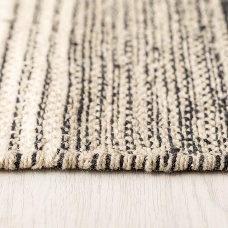 玄関 マット フリンジ モノトーン ボーダー ストライプ 約 50×80cm  室内 キリム風 アウトドア キャンプ リビング 寝室 西海岸 ビーチ 韓国 ボーホー 34522 | ELEMENTS（インテリア） | 18