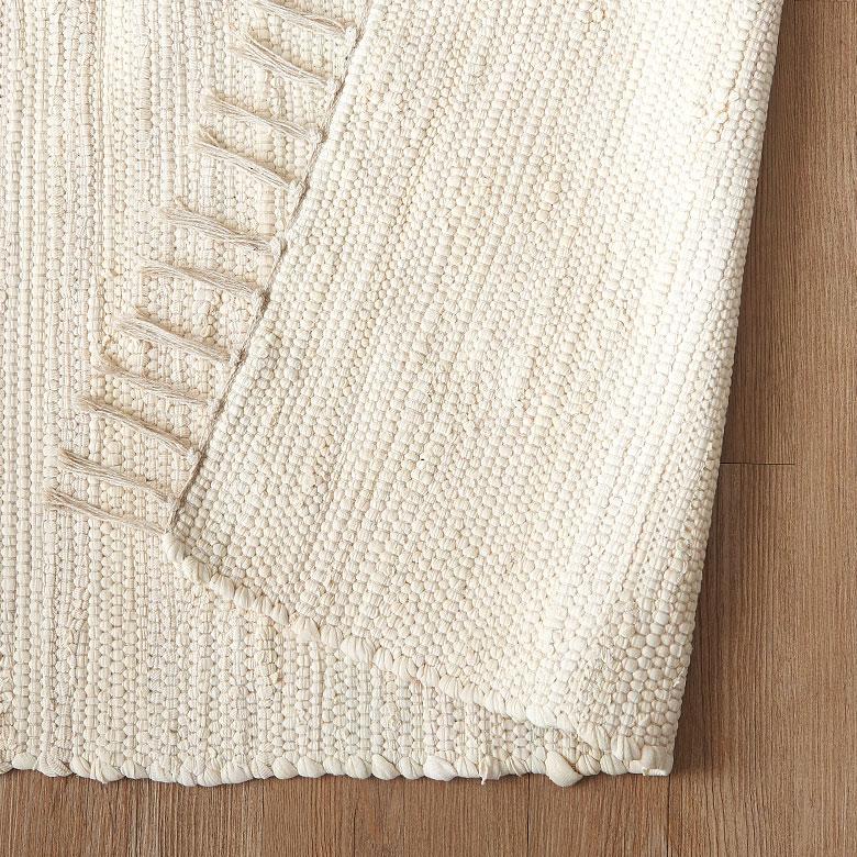 玄関 マット フリンジ 無地 約 50×80cm  室内 キリム風ラグ アクセントラグ アウトドア キャンプ リビング 寝室 北欧 西海岸 ビーチ 韓国 ボーホー 34526 | ELEMENTS（インテリア） | 22