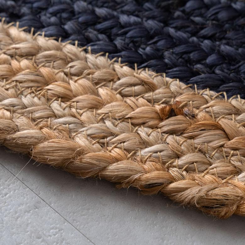 ラグ カーペット ジュート 幅90cm 90×90 円形 丸 マット インド製 麻 ライン オールシーズン 春 夏 秋 冬 ナチュラル おしゃれ 北欧  インテリア 西海岸 34530 | ELEMENTS（インテリア） | 19