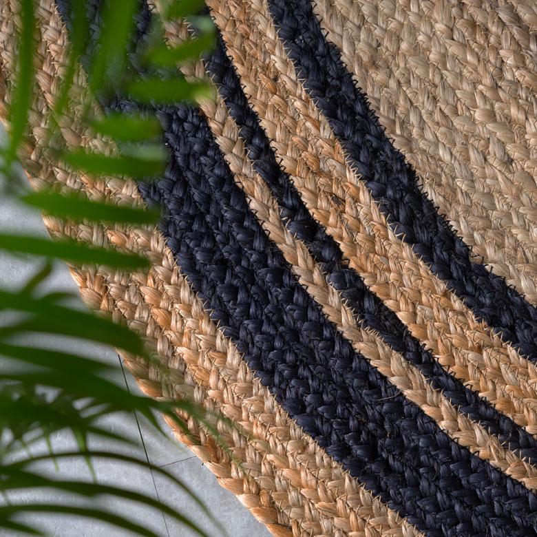 ラグ カーペット ジュート 幅120cm 120×120 円形 丸 マット インド製 麻 ライン オールシーズン 春 夏 秋 冬 ナチュラル おしゃれ インテリア 西海岸 34531 | ELEMENTS（インテリア） | 10