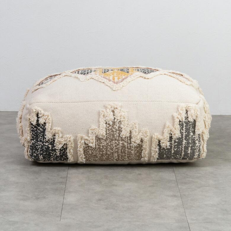 プフ raha ラーハ クッション オットマン スツール 低め キリム柄 インド製 テーブル フットレスト  ソファ 1P 一人 掛け 1人 おしゃれ 北欧 ヴィンテージ 34540 | ELEMENTS（インテリア） | 15