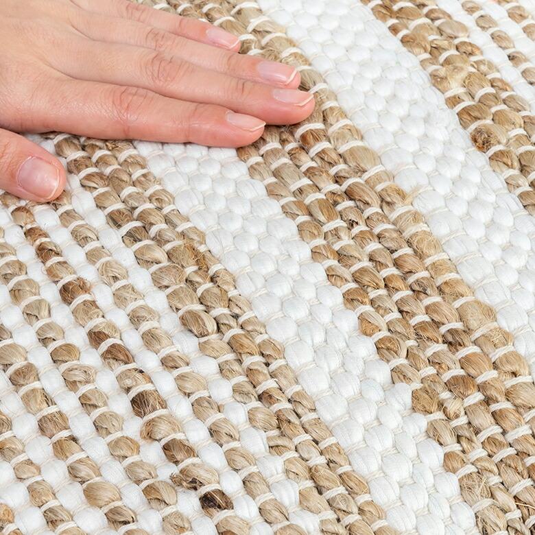 プフ raha ラーハ クッション オットマン スツール  コットン ジュート インド製 アクセント 足置き ソファ 1P 一人 掛け 1人 おしゃれ 北欧 ナチュラル 34541 | ELEMENTS（インテリア） | 10