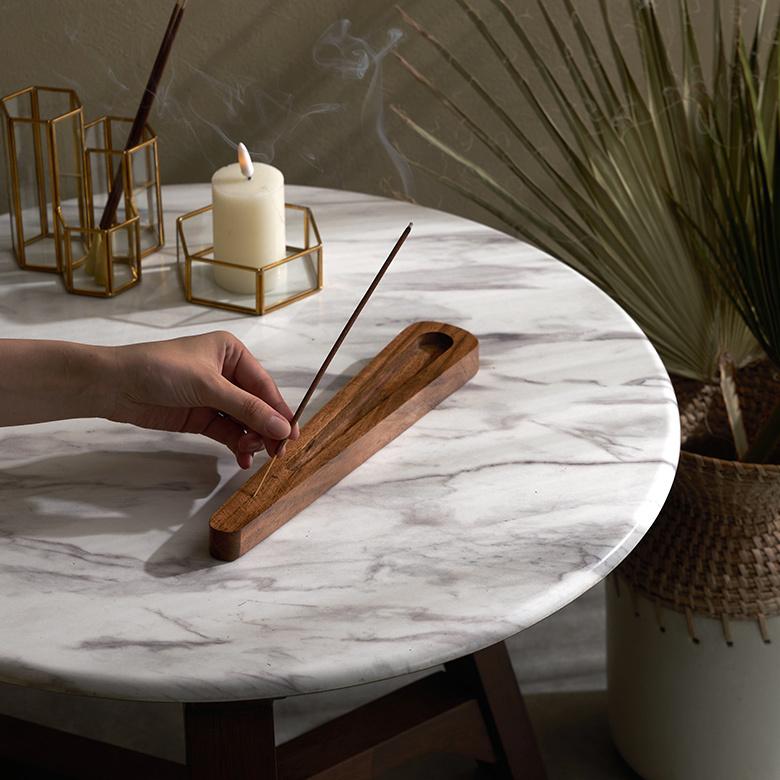 お香 立て 皿 アカシア ウッド 木製 横置 インド 製 スタンド インセンス ホルダー 受け皿 トレイ オブジェ おしゃれ エスニック BOHO 雑貨 韓国 西海岸 34542 | ブランド登録なし | 10