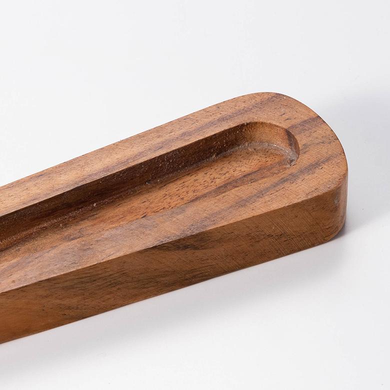 お香 立て 皿 アカシア ウッド 木製 横置 インド 製 スタンド インセンス ホルダー 受け皿 トレイ オブジェ おしゃれ エスニック BOHO 雑貨 韓国 西海岸 34542 | ブランド登録なし | 17