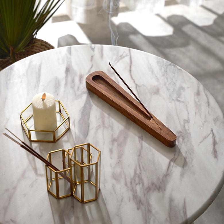 お香 立て 皿 アカシア ウッド 木製 横置 インド 製 スタンド インセンス ホルダー 受け皿 トレイ オブジェ おしゃれ エスニック BOHO 雑貨 韓国 西海岸 34542 | ブランド登録なし | 02