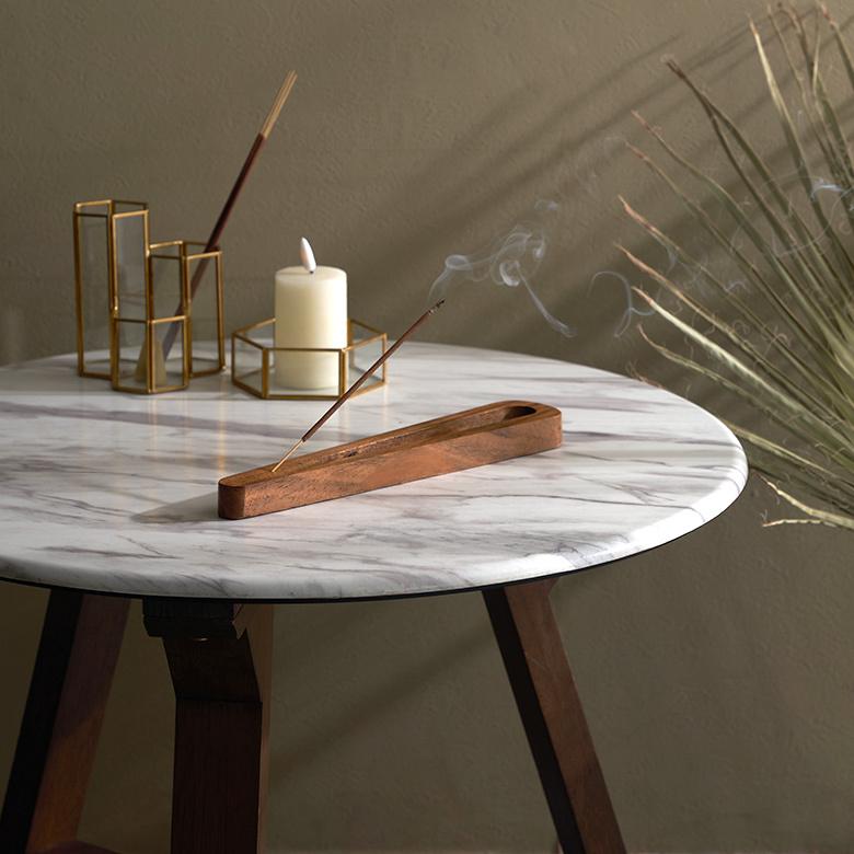 お香 立て 皿 アカシア ウッド 木製 横置 インド 製 スタンド インセンス ホルダー 受け皿 トレイ オブジェ おしゃれ エスニック BOHO 雑貨 韓国 西海岸 34542 | ブランド登録なし | 09