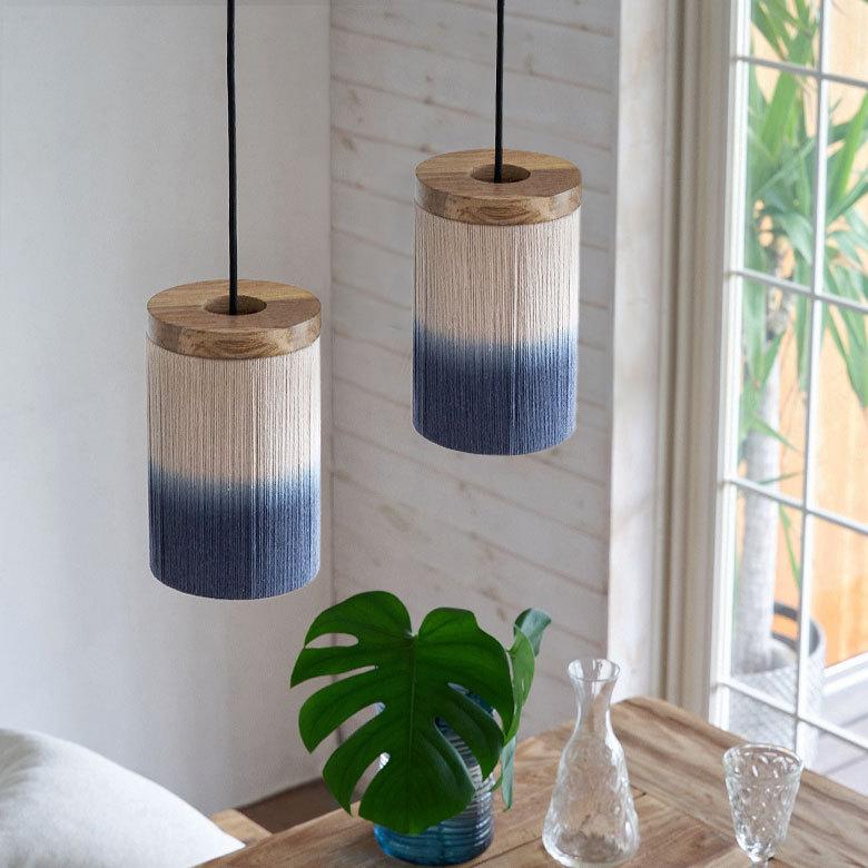 ランプ シェード ペンダント ライト 筒形 マクラメ コットン グラデーション 天井 照明 60W LED対応 吊り下げ シーリング おしゃれ 北欧 西海岸 リゾート 34546 | ELEMENTS（インテリア） | 04