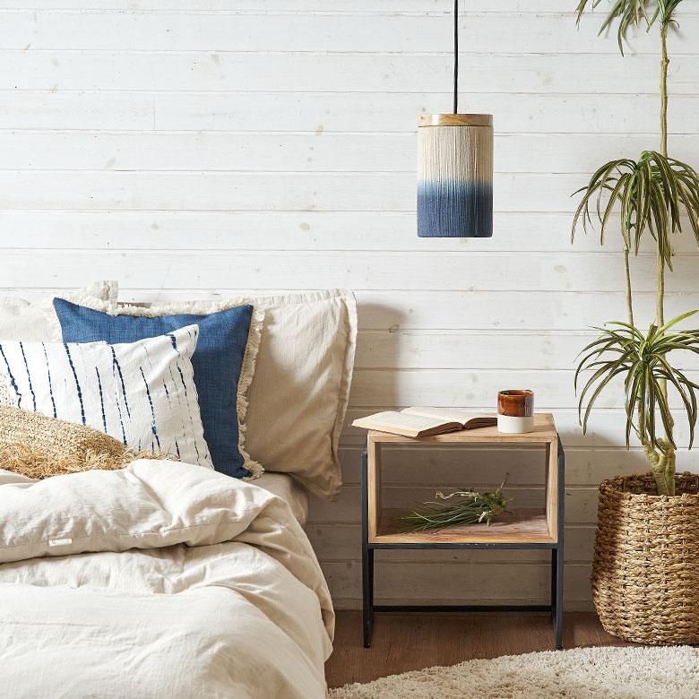 ランプ シェード ペンダント ライト 筒形 マクラメ コットン グラデーション 天井 照明 60W LED対応 吊り下げ シーリング おしゃれ 北欧 西海岸 リゾート 34546 | ELEMENTS（インテリア） | 05