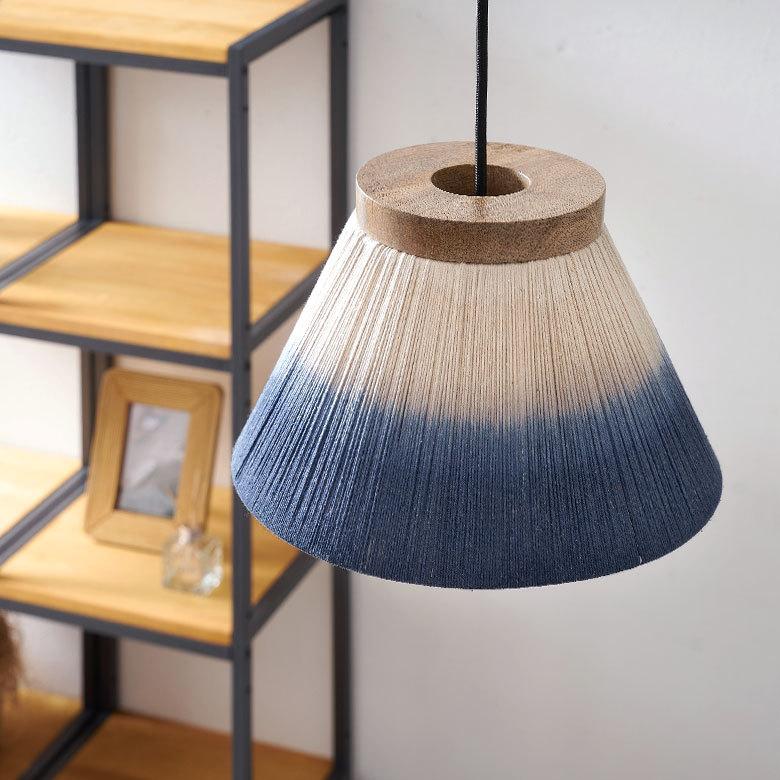 ELEMENTS ランプ シェード ペンダント ランプ 円錐 マクラメ コットン