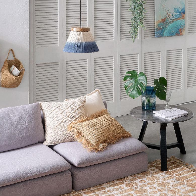 ランプ シェード ペンダント ランプ 円錐 マクラメ コットン グラデーション 天井 照明 60W LED対応 吊り下げ シーリング おしゃれ 北欧 西海岸 リゾート 34547 | ELEMENTS（インテリア） | 03