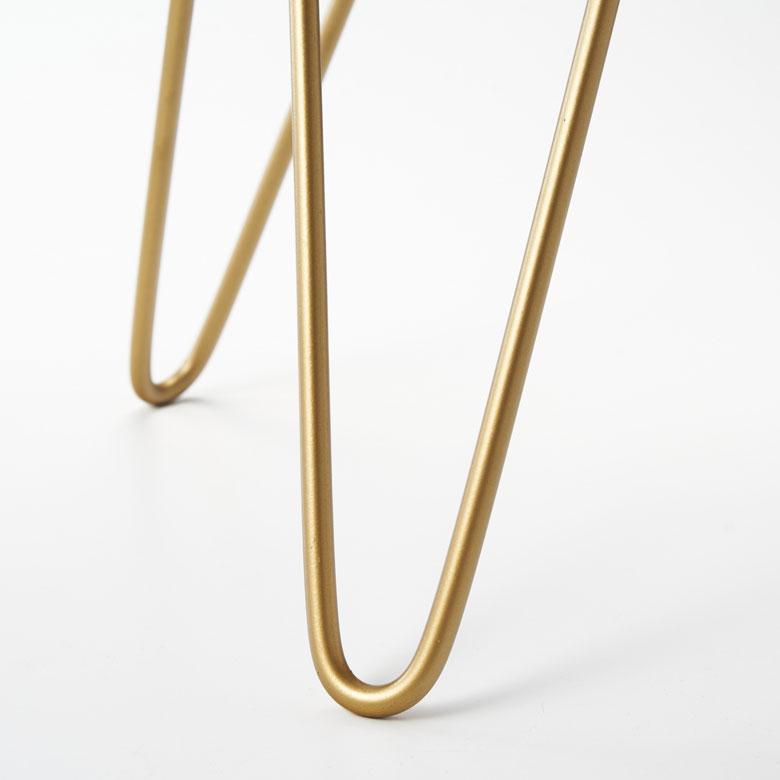 サイドテーブル 円形 ラウンド マットゴールドクロス脚 ボーダー ソファー プランター フラワースタンド 室内 屋内 おしゃれ  北欧 モダン 西海岸 34548 | ELEMENTS（インテリア） | 16