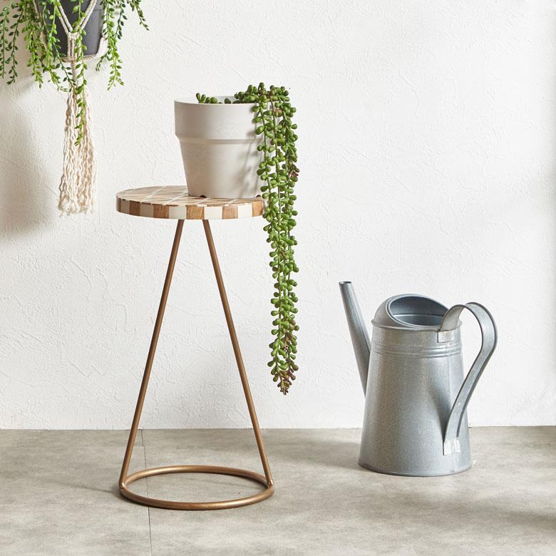 サイドテーブル 円形 ラウンド マットゴールド ジオメトリック ソファー プランター フラワースタンド 室内 屋内 おしゃれ おしゃれ モダン 西海岸 34549 | ELEMENTS（インテリア） | 11