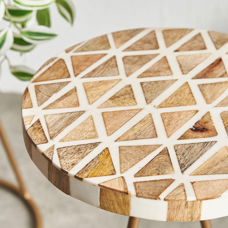 サイドテーブル 円形 ラウンド マットゴールド ジオメトリック ソファー プランター フラワースタンド 室内 屋内 おしゃれ おしゃれ モダン 西海岸 34549 | ELEMENTS（インテリア） | 02