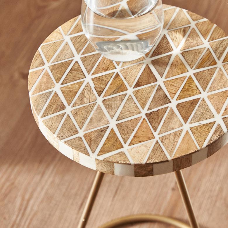 サイドテーブル 円形 ラウンド マットゴールド ジオメトリック ソファー プランター フラワースタンド 室内 屋内 おしゃれ おしゃれ モダン 西海岸 34549 | ELEMENTS（インテリア） | 09