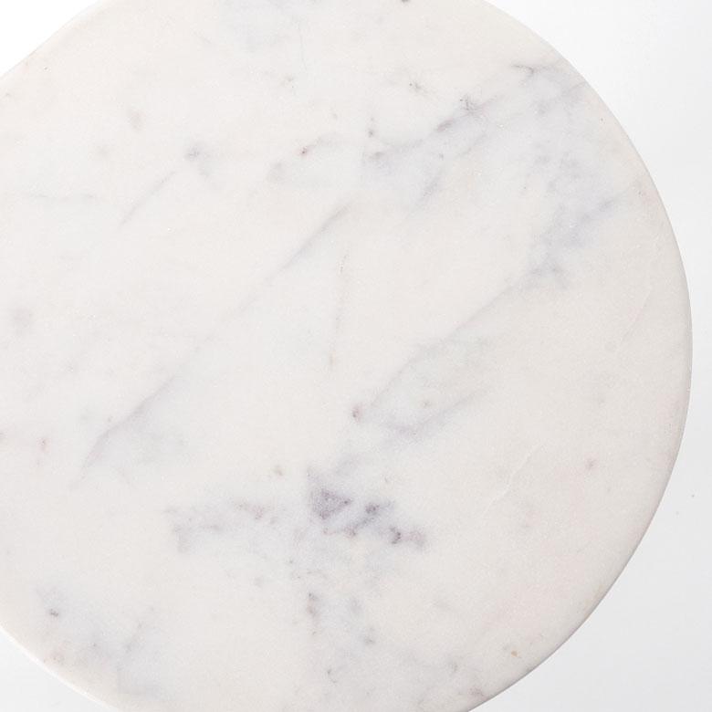 サイドテーブル 円形 ラウンド マットブラック脚 天然大理石 ソファ プランター 花台 フラワースタンド 室内 屋内 おしゃれ モダン 西海岸 34550 | ELEMENTS（インテリア） | 15