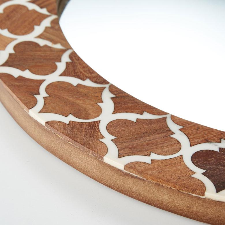 鏡 壁掛けミラー 円形 丸型 モロッカン柄 かがみ ウォール 化粧鏡 立て掛け鏡 リビング 寝室 玄関 トイレ  おしゃれ モロッカン 西海岸 34551 | ELEMENTS（インテリア） | 08